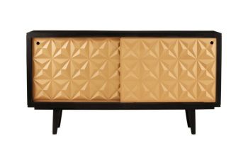 Malta Sideboard - Wood - L45 x W160 x H85 cm - Gold/Brown