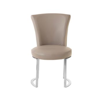 Eliza Dining Chair - Metal/Synthetic - L64.5 x W51 x H86 cm - Grey
