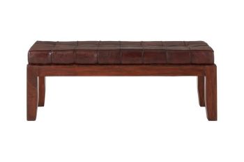 Inca Stitch Bench - Wood - L48 x W130 x H50 cm - Brown