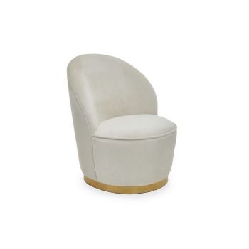Kids Tamra Velvet Dining Chair - Metal/Wood/Synthetic/Textile - L58 x W57 x H68 cm - Cream