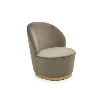 Kids Tamra Velvet Dining Chair - Metal/Wood/Synthetic/Textile - L58 x W57 x H68 cm - Grey