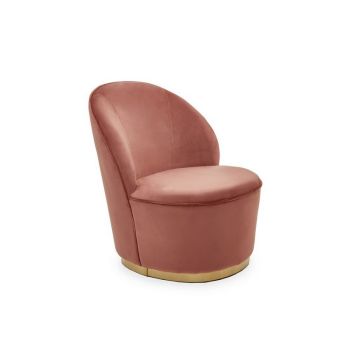 Kids Tamra Velvet Dining Chair - Metal/Wood/Synthetic/Textile - L58 x W57 x H68 cm - Pink