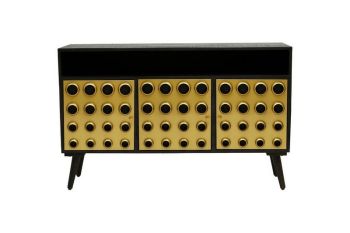 Arti Sideboard - Mango Wood - L35 x W130 x H82 cm - Gold/Brown