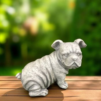 Sitting Bulldog Ornament - L26 x W20 x H39 cm