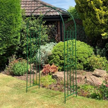 Garden Arch - Metal - L48 x W200 x H141 cm - Green