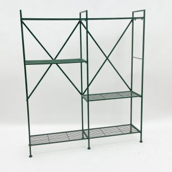 Shelf Unit - Metal - L30 x W120 x H141 cm - Green