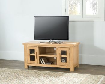 Sienna Large TV Unit - L44 x W115 x H55 cm - Oak