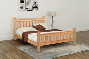 Sienna 5ft Bed - D164 x W217 x H105 cm - Oak