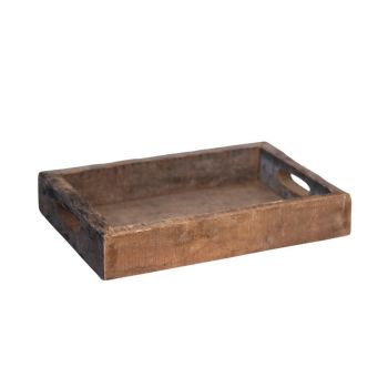 Reclaimed Square Tray - Wood - L40 x W40 x H6 cm