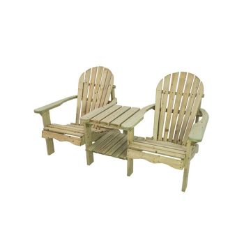 Salcombe Companion Seat Garden Chair - Timber - L9 x W17.3 x H9.2 cm - Natural