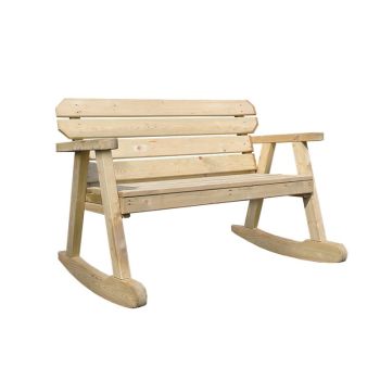 Hampton 2 Seater Rocker Bench - Timber - L8.55 x W12.2 x H8.4 cm - Natural