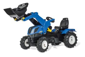 New Holland T7 Tractor With Frontloader & Pneumatic Tyres - L142 x W53 x H81 cm