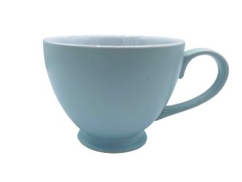 Set of 6 Teacups - Stoneware - L15 x W11 x H9 cm - Ice Blue