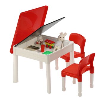Multipurpose 6-In-1 Activity Table and 2 Chairs Set