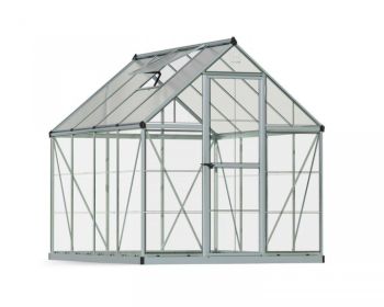 Greenhouse Hybrid 6 x 8 - Polycarbonate - L247 x W185 x H208 cm - Silver