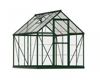 Greenhouse Hybrid 6 x 8 - Polycarbonate - L247 x W185 x H208 cm - Green