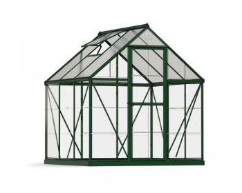 Greenhouse Hybrid 6X6 - Polycarbonate - L186 x W185 x H208 - Green