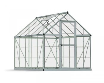 Greenhouse Harmony 6 x 10 - Polycarbonate - L306 x W185 x H208 cm - Silver