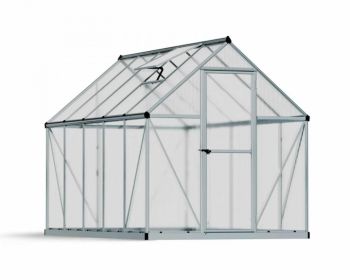 Greenhouse Mythos 6 x 10 - Polycarbonate - L306 x W185 x H208 cm - Silver