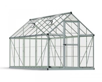 Greenhouse Harmony 6 x 14 - Polycarbonate - L426 x W185 x H208 cm - Silver