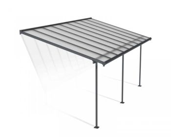 Patio Cover Sierra 3 x 5.46 Clear - Polycarbonate - L555 x W299 x H305 cm - Grey