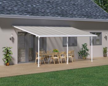 Patio Cover Sierra 3 x 6.10 Clear - Polycarbonate - L619 x W299 x H305 cm - White