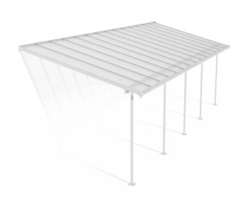 Patio Cover Sierra 3 x 8.51 Clear - Polycarbonate - L860 x W299 x H305 cm - White