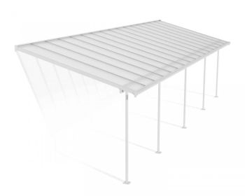Patio Cover Sierra 3 x 9.15 Clear - Polycarbonate - L924 x W299 x H305 cm - White