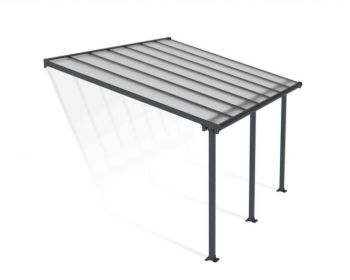 Patio Cover Olympia 3 x 4.25 Clear - Polycarbonate - L425 x W300 x H305 cm - Grey