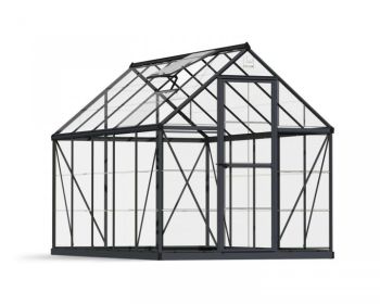 Greenhouse Harmony 6 x 10 - Polycarbonate - L306 x W185 x H208 cm - Grey