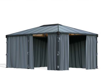 Martinique Curtain Set for Rectangle Gazebo 4000/5000 - L465 x W465 x H217 cm (Gazebo Not Included)