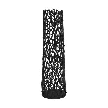 Twig Sculpture Vase Small - Aluminium - L27 x W27 x H94 cm - Raw Black