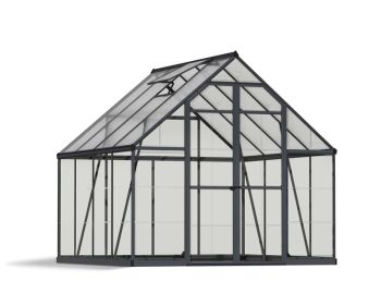 8 x 8 Feet Balance Greenhouse - Polycarbonate - L247 x W244 x H229 cm - Grey