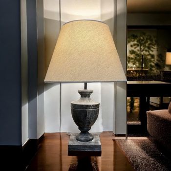 Table Lamp and Shade - L15 x W15 x H37 cm