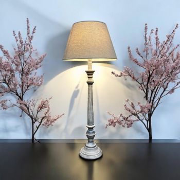 Table Lamp and Shade - L20 x W20 x H60 cm