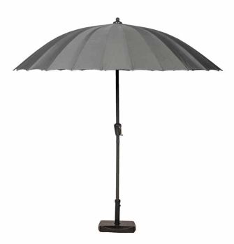 Crank and Tilt Shanghai Parasol - Aluminium/Polyester - L270 x W270 x H225 cm - Grey