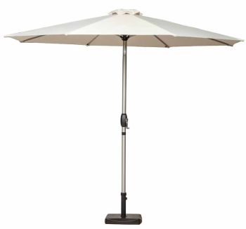 Crank and Tilt Parasol - Aluminium/Polyester - L300 x W300 x H225 cm - Ivory