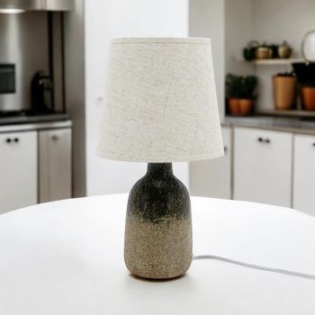 Rustic Lamp and Shade - Ceramic - L20 x W20 x H37 cm
