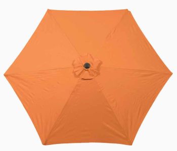 Crank and Tilt Parasol - Aluminium/Polyester - L250 x W250 x H225 cm - Orange