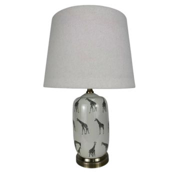 Lamp and Shade - Ceramic - L14 x W14 x H41 cm