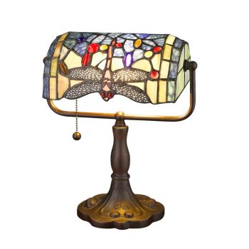12 Inch Dragonfly Tiffany Lamp - L30 x W30 x H38 cm