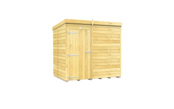 7 x 5 Feet Pent Shed - Single Door Without Windows - Wood - L147 x W214 x H201 cm