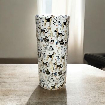 Round Assorted Breeds Dogs Umbrella Stand  - Vase - L20 x W20 x H46 cm