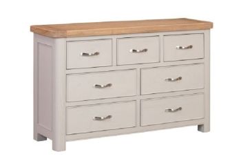 Bologna Painted 3 Over 4 Chest of Drawers - L40 x W125 x H787 cm - Oak