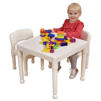 Children’s White Table & 2 Chairs Set