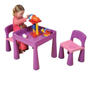 5 in 1 Multipurpose Activity Table & 2 Chairs - Purple