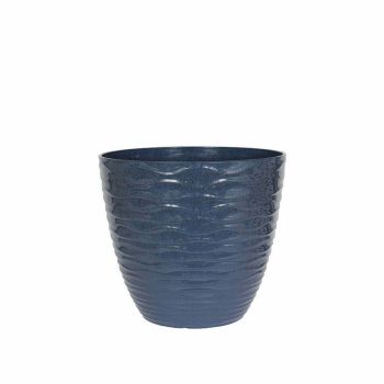 33cm Small Windermere Plant Pot - Plastic - L33 x W33 x H29 cm - Blue