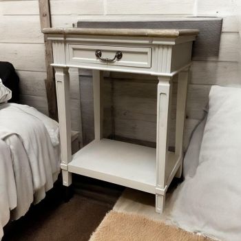 1 Drawer Side Table - Wood - L40 x W60 x H78 cm