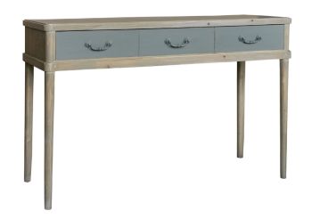 3 Drawers Hall Table - Wooden - L30 x W120 x H80 cm