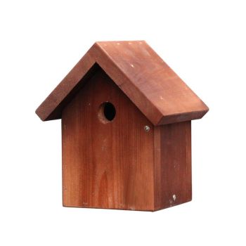 Apex Bird Box with 25mm Hole - European Redwood - L16.5 x W20 x H23.5 cm